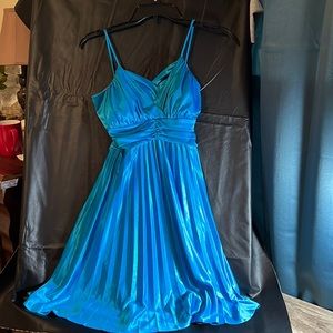 Spaghetti strap cocktail dress with back tie